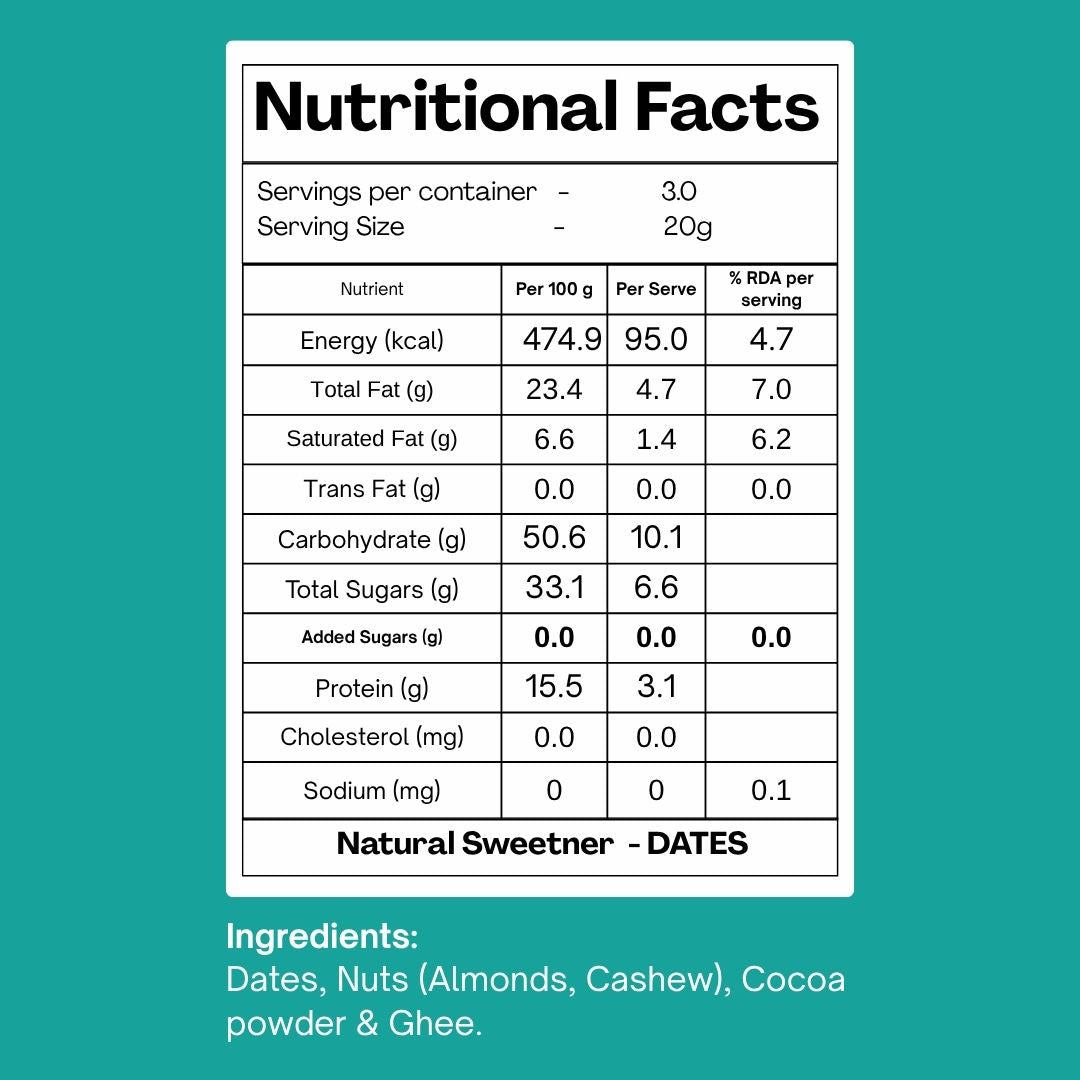 Cacao Dates Ladoo Pouch
